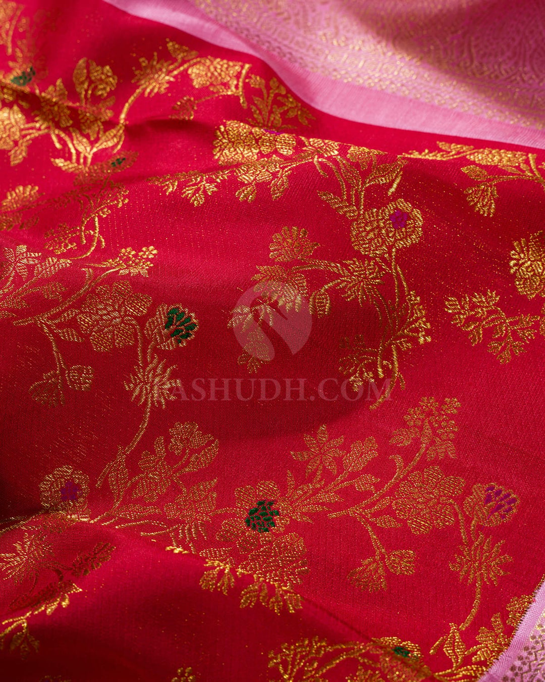 Bright Red Meenakari Kanjivaram Silk Saree-S1791(A)