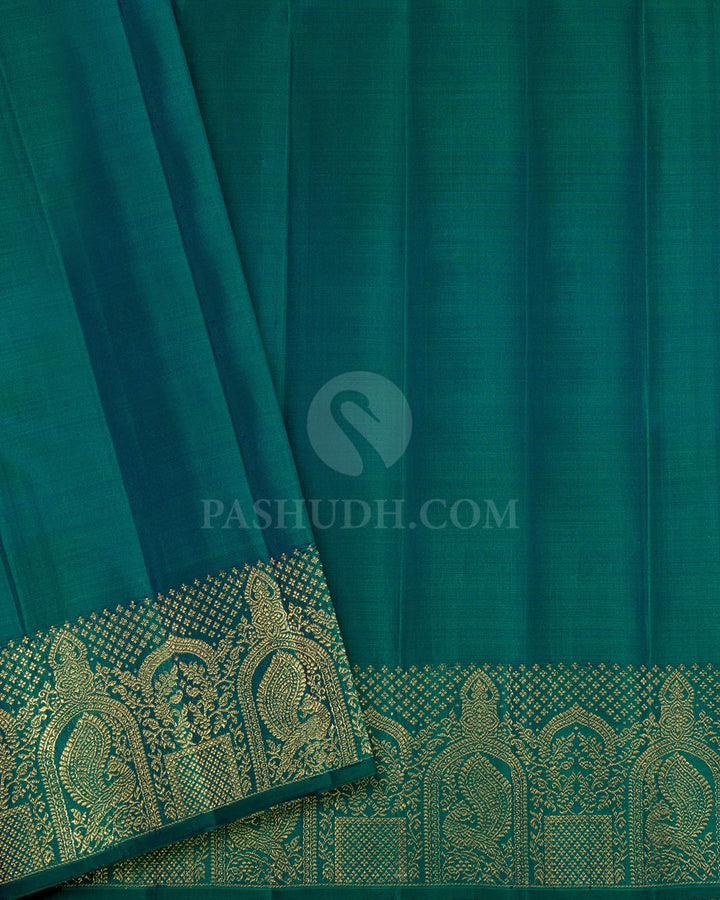 Jade Green Kanjivaram Silk Saree-S1570(B)