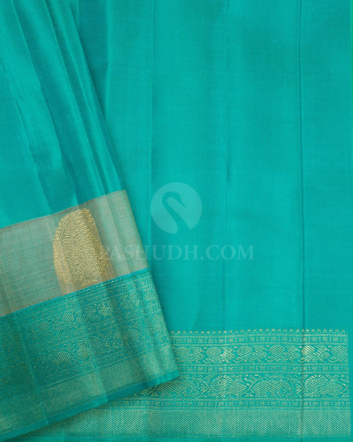 Dual Shaded Sky Blue Kanjivaram Silk Saree-S1812(A)