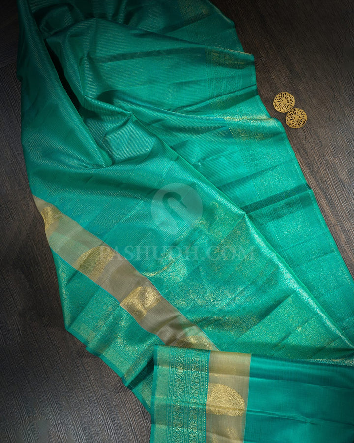 Dual Shaded Sky Blue Kanjivaram Silk Saree-S1812(A)