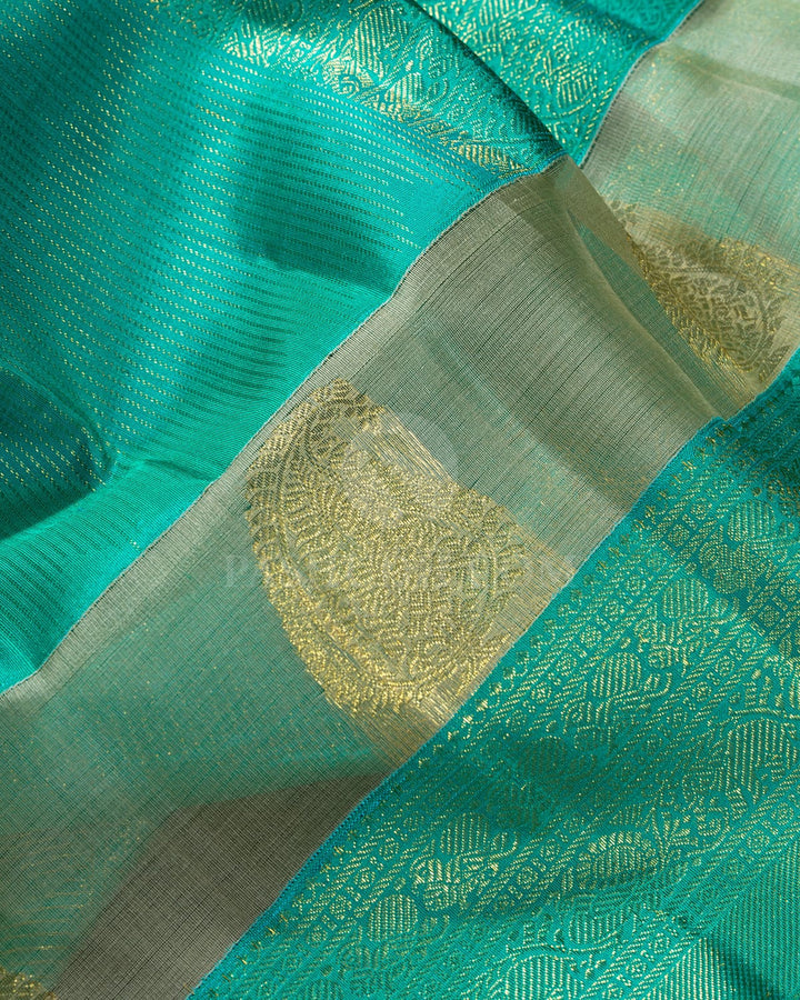 Dual Shaded Sky Blue Kanjivaram Silk Saree-S1812(A)