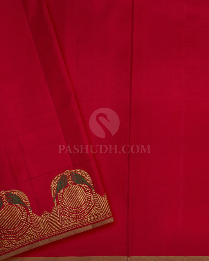 White Meenakari Border Kanjivaram Silk Saree-S1799(A)