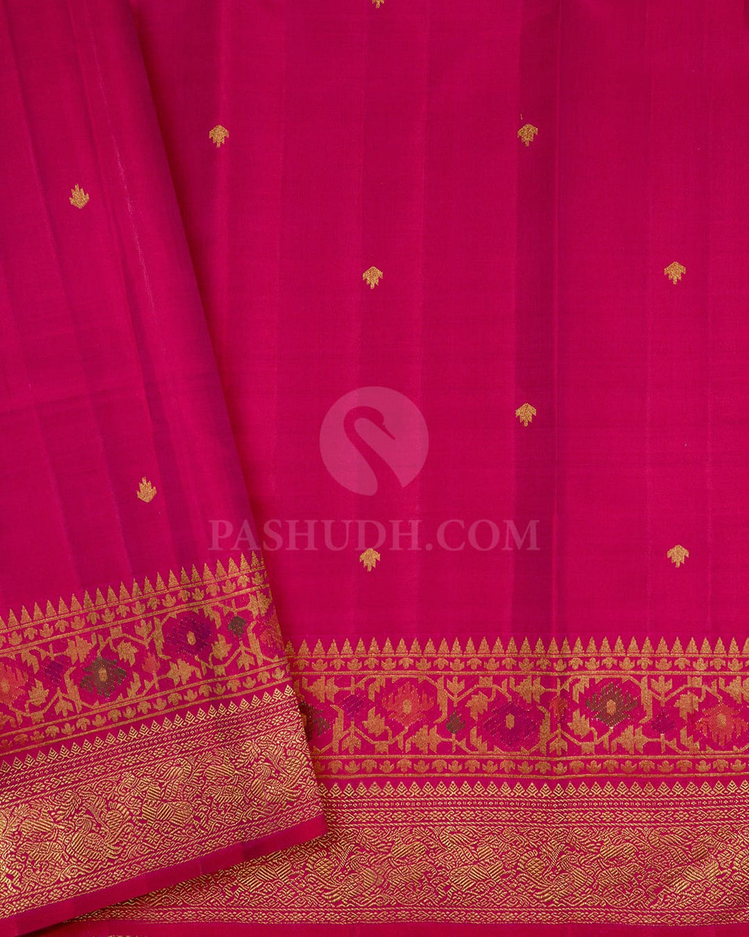 Cherry Red Paithani Meenakari Kanjivaram Silk Saree-S1809(A)