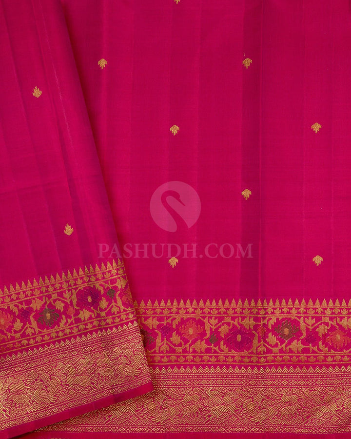 Cherry Red Paithani Meenakari Kanjivaram Silk Saree-S1809(A)