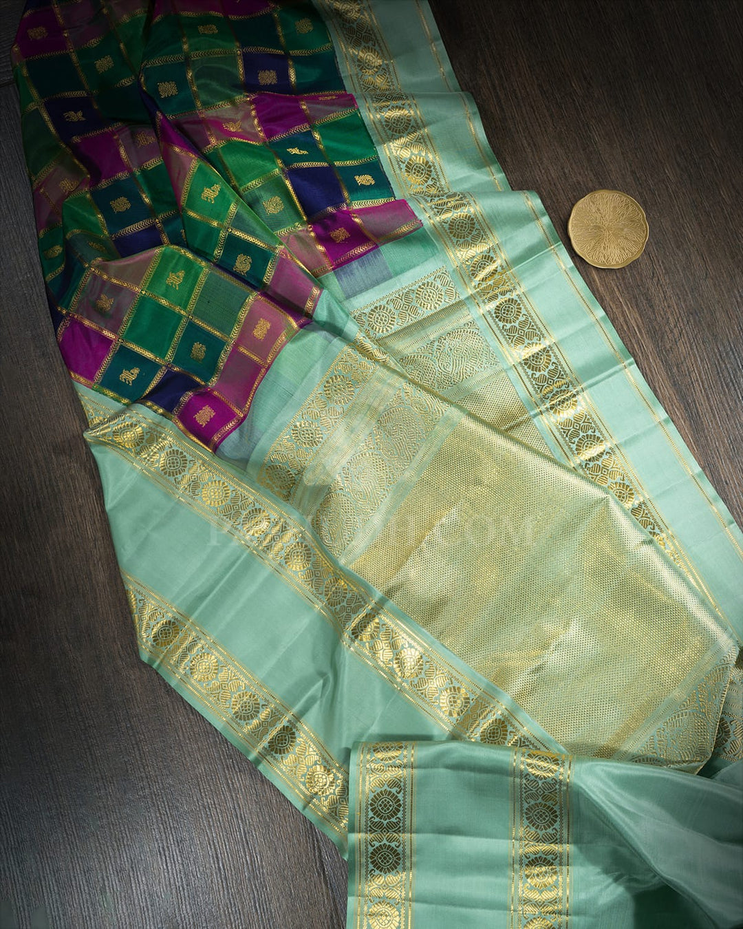 Multicolored Kanjivaram Silk Saree-S1587(F)