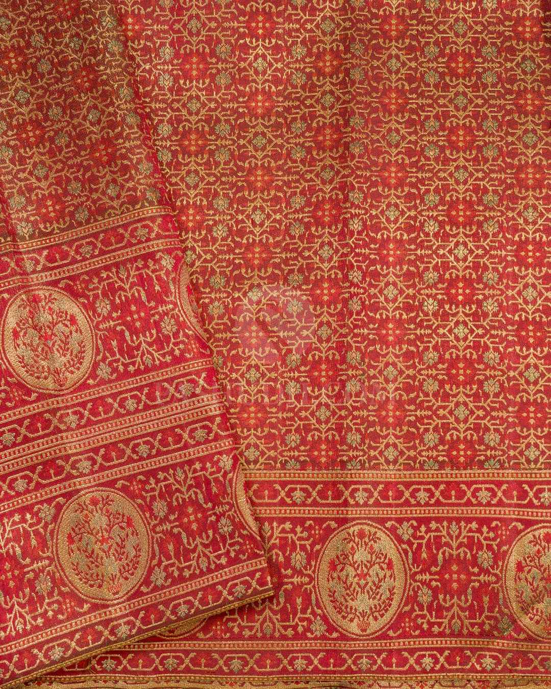 Cream Antique Border Kanjivaram Silk Saree-S1803(A)