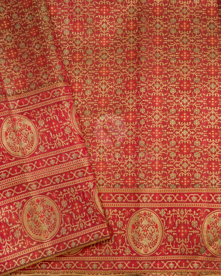 Cream Antique Border Kanjivaram Silk Saree-S1803(A)