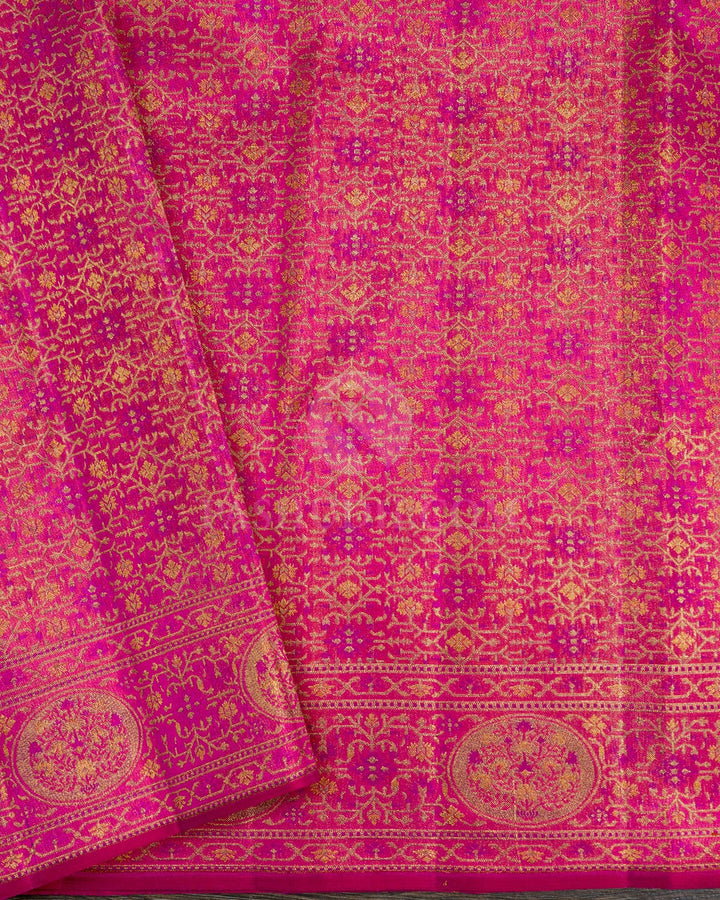 Jade Green Antique Border Kanjivaram Silk Saree-S1764(B)