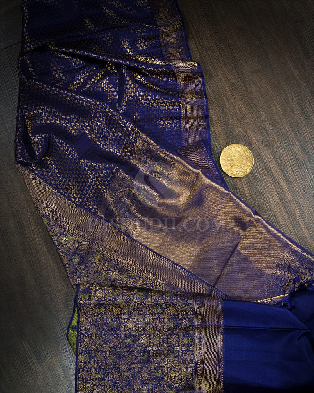 Midnight Blue Bridal Kanjivaram Silk Saree-S1191(J)