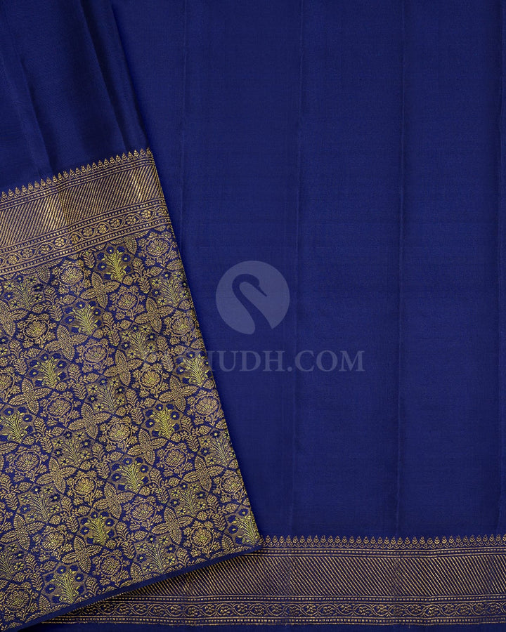 Midnight Blue Bridal Kanjivaram Silk Saree-S1191(J)