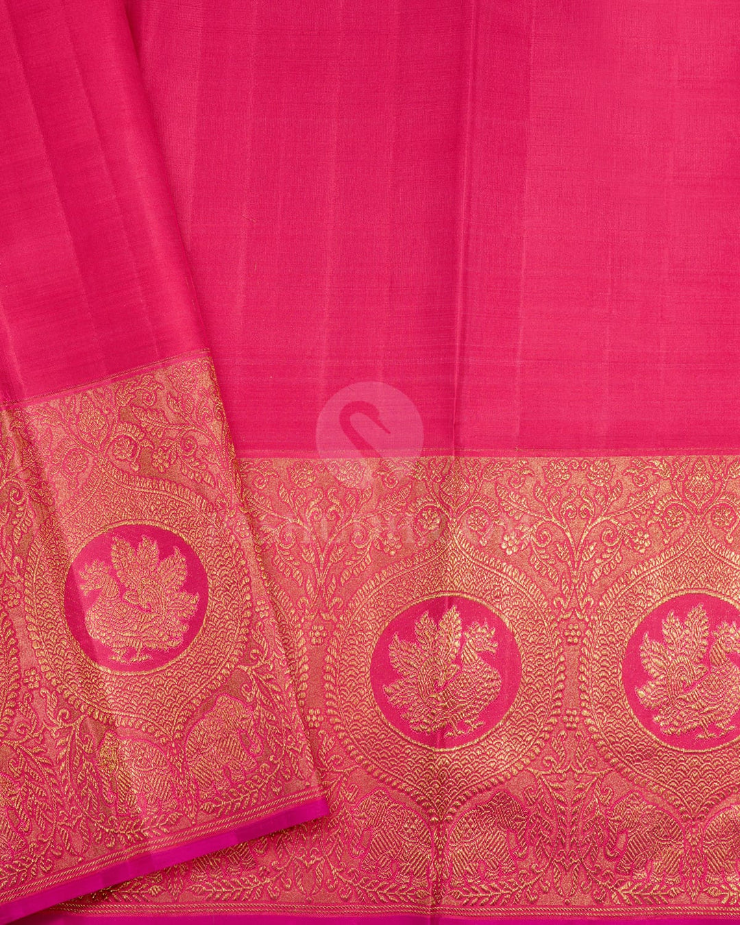 Parrot Green Vairaoosi Kattam Kanjivaram Silk Saree-S1805(A)