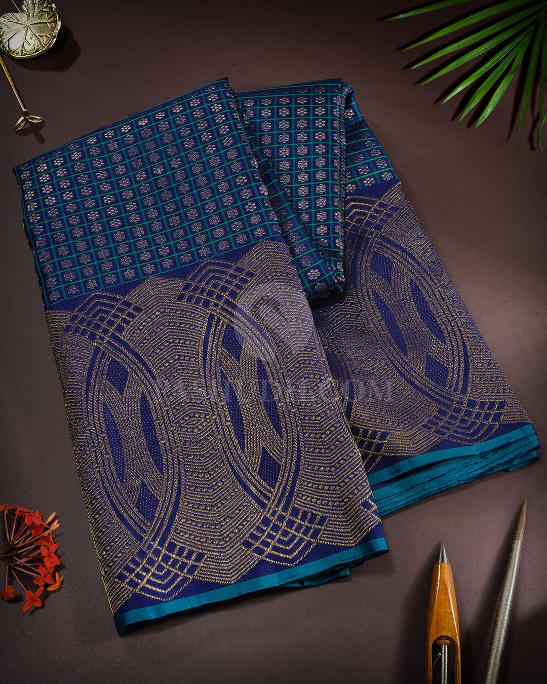 Midnight Blue Kanjivaram Silk Saree-S1749(B)