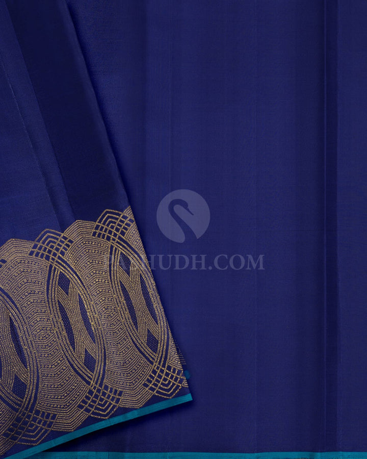 Midnight Blue Kanjivaram Silk Saree-S1749(B)