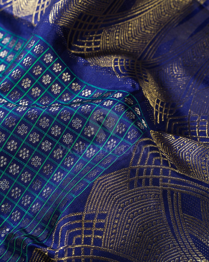 Midnight Blue Kanjivaram Silk Saree-S1749(B)