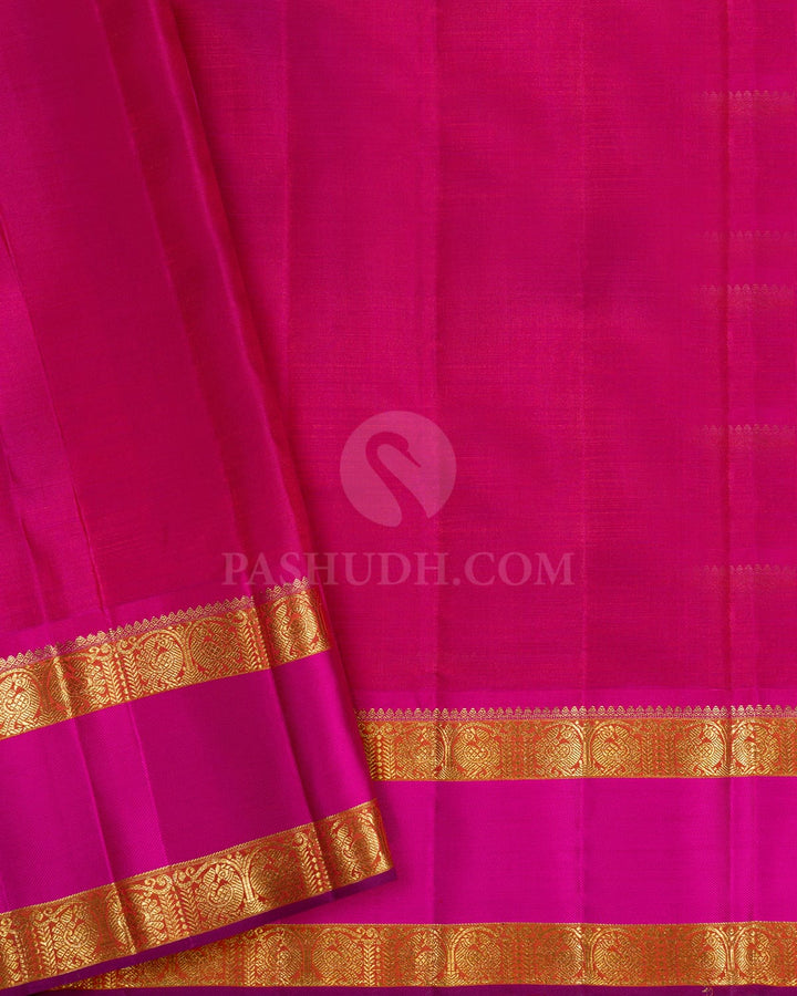 Royal Blue Retta Petta Border Kanjivaram Silk Saree-S1484(I)