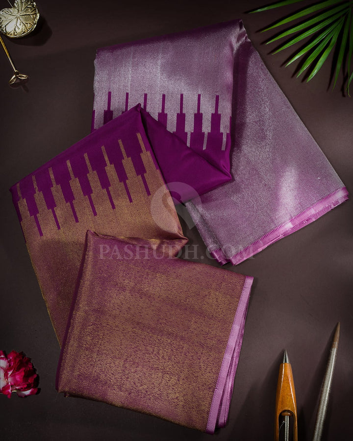 Violet Paithani Kanjivaram Silk Saree-S1719(G)