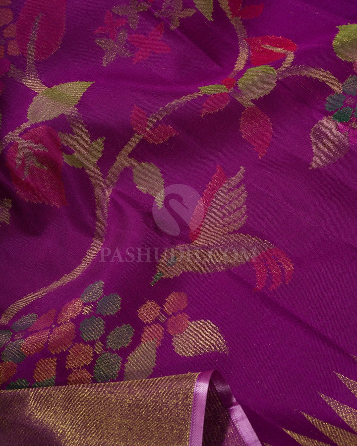 Violet Paithani Kanjivaram Silk Saree-S1719(G)