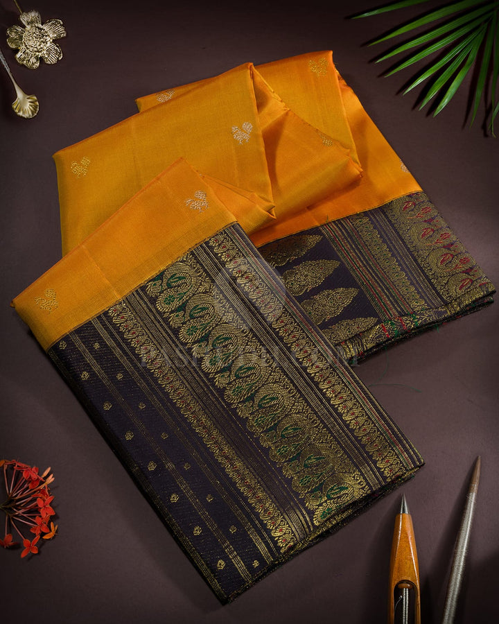 Dual Shaded Honeycomb Kanjivaram Silk Saree-S1821(A)