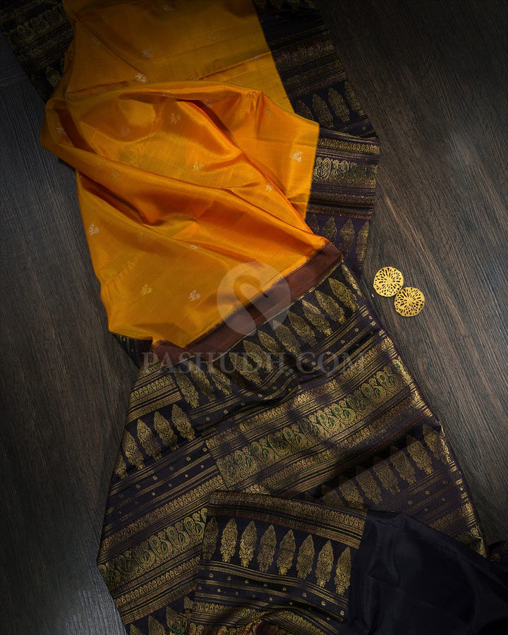 Dual Shaded Honeycomb Kanjivaram Silk Saree-S1821(A)