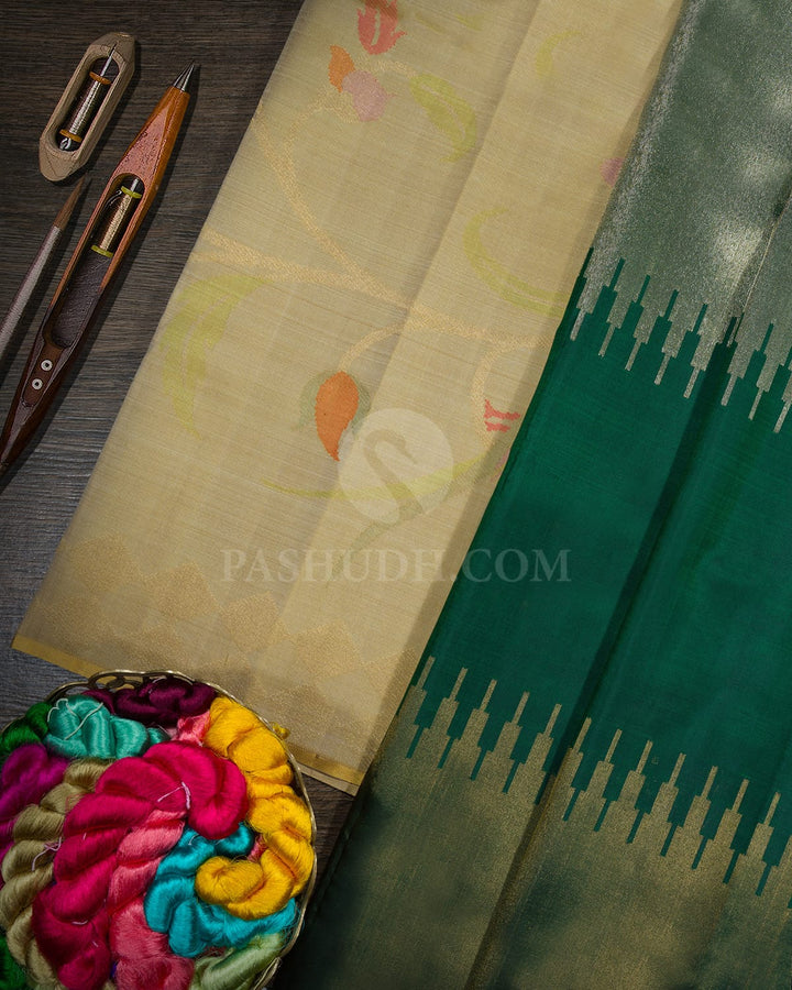 Bottle Green Paithani Kanjivaram Silk Saree-S1719(F)