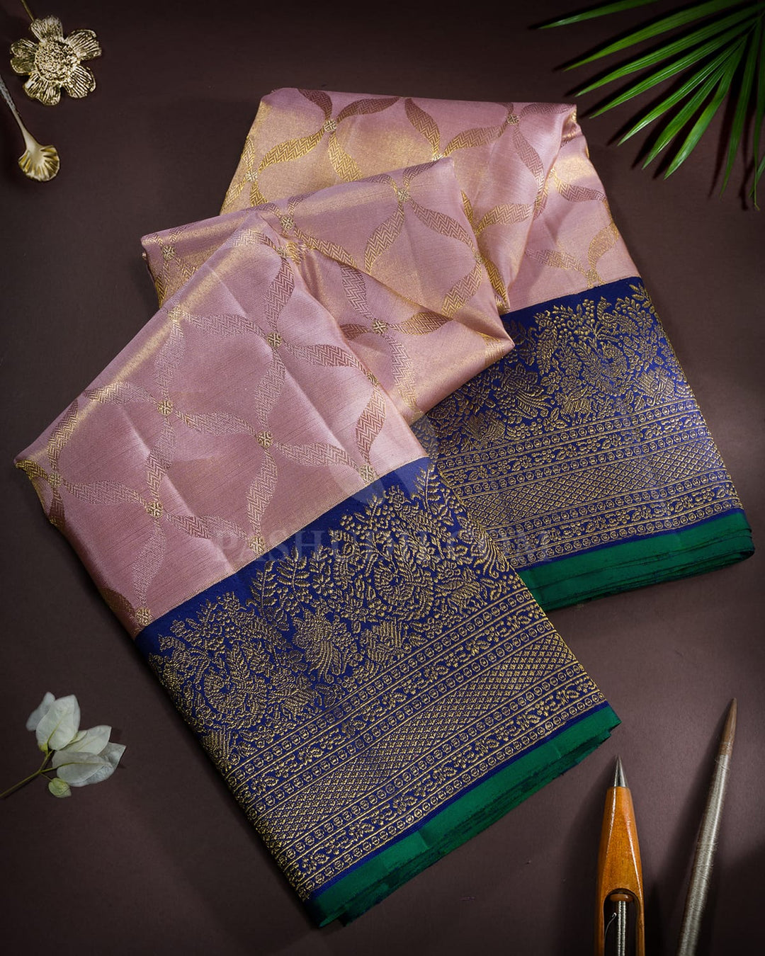 Baby Pink Kanjivaram Silk Saree-S1466(E)