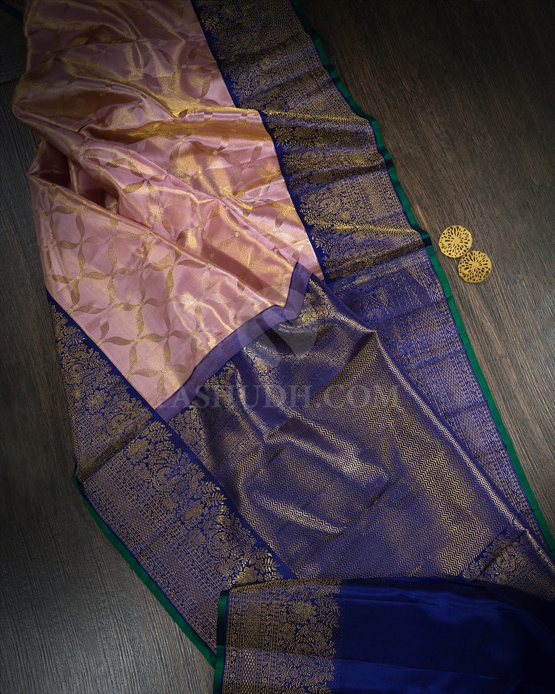 Baby Pink Kanjivaram Silk Saree-S1466(E)