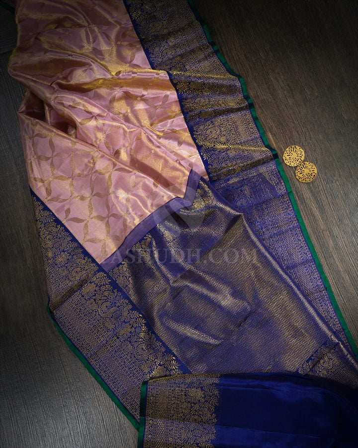 Baby Pink Kanjivaram Silk Saree-S1466(E)