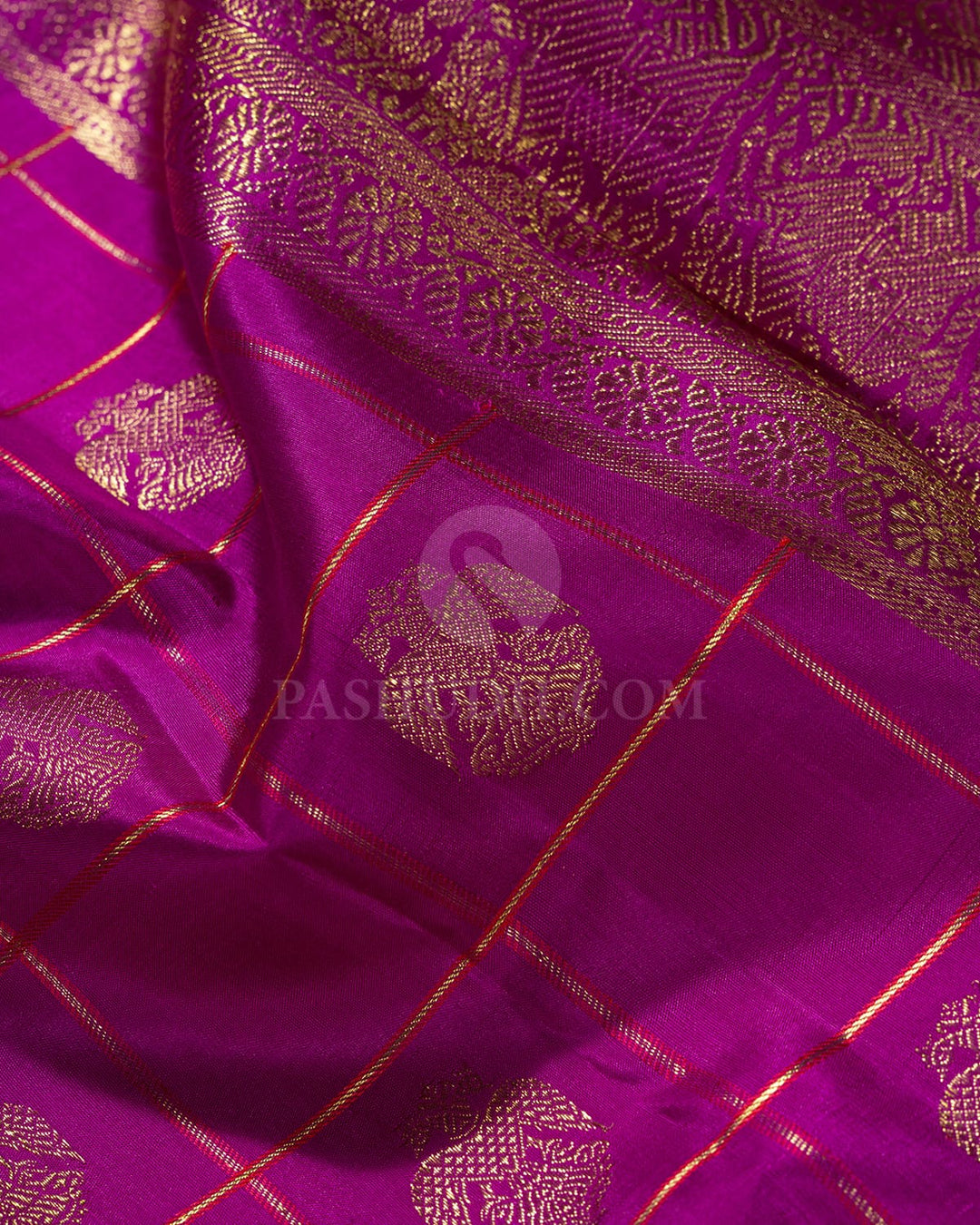 Deep Purple Kanjivaram Silk Saree-S1717(C)