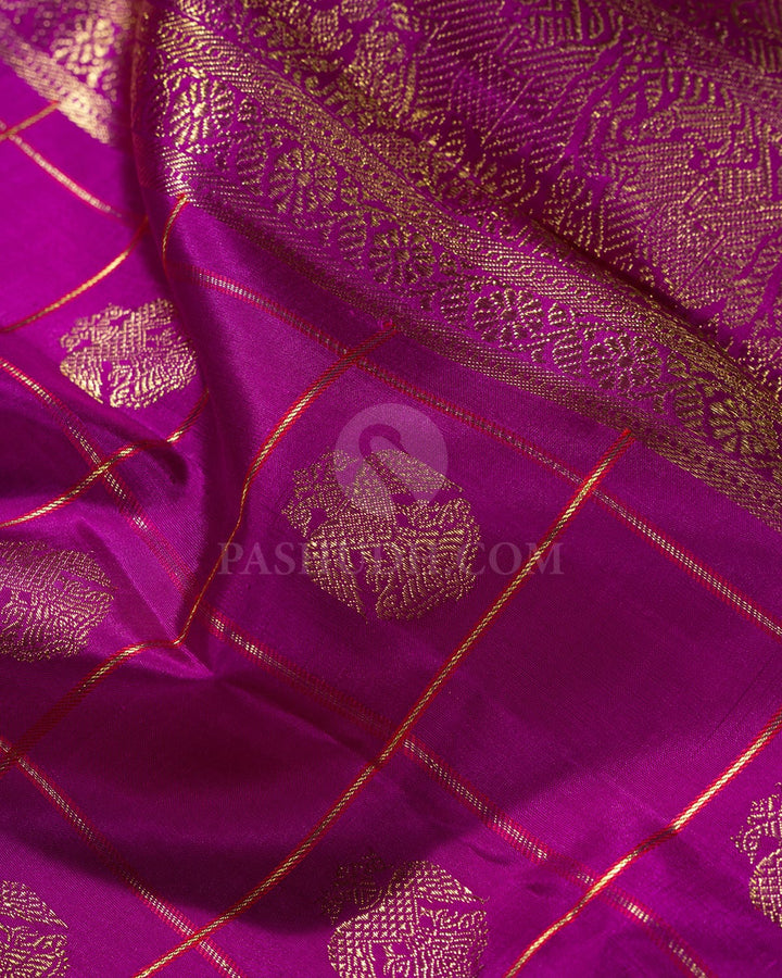 Deep Purple Kanjivaram Silk Saree-S1717(C)
