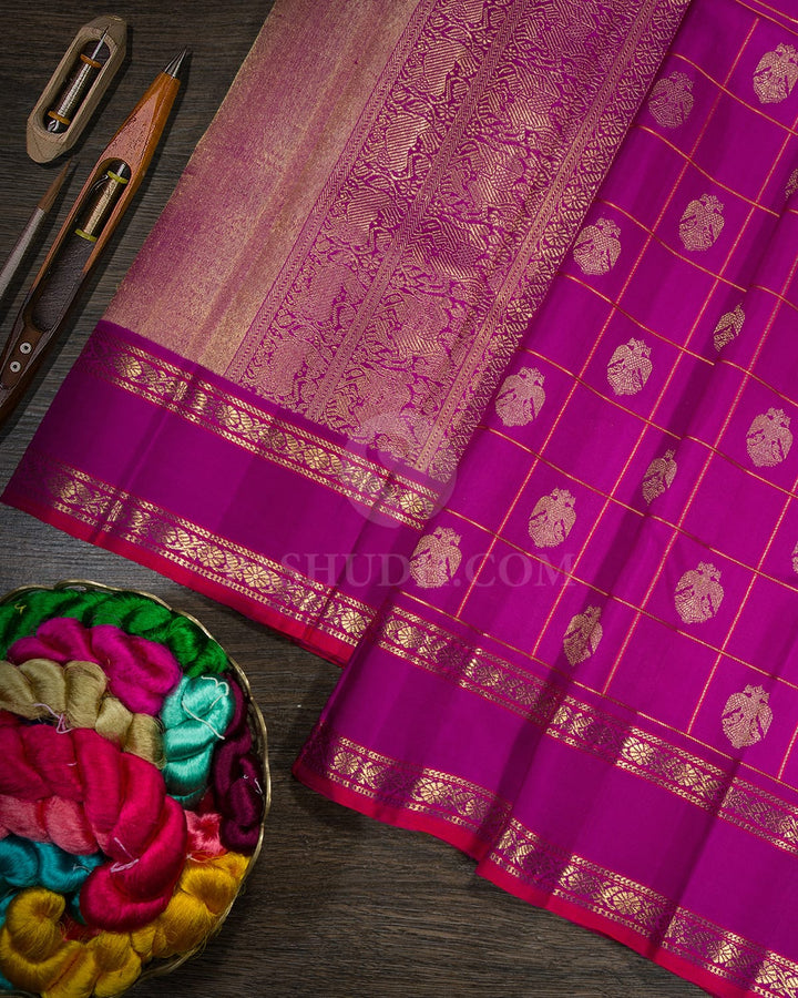 Deep Purple Kanjivaram Silk Saree-S1717(C)
