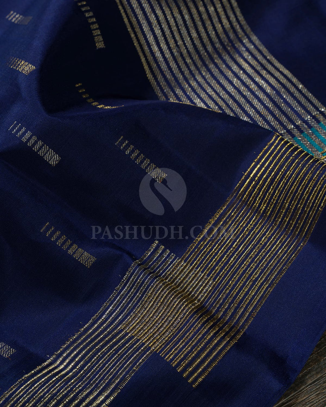 Midnight Blue Kanjivaram Silk Saree-S1796(A)