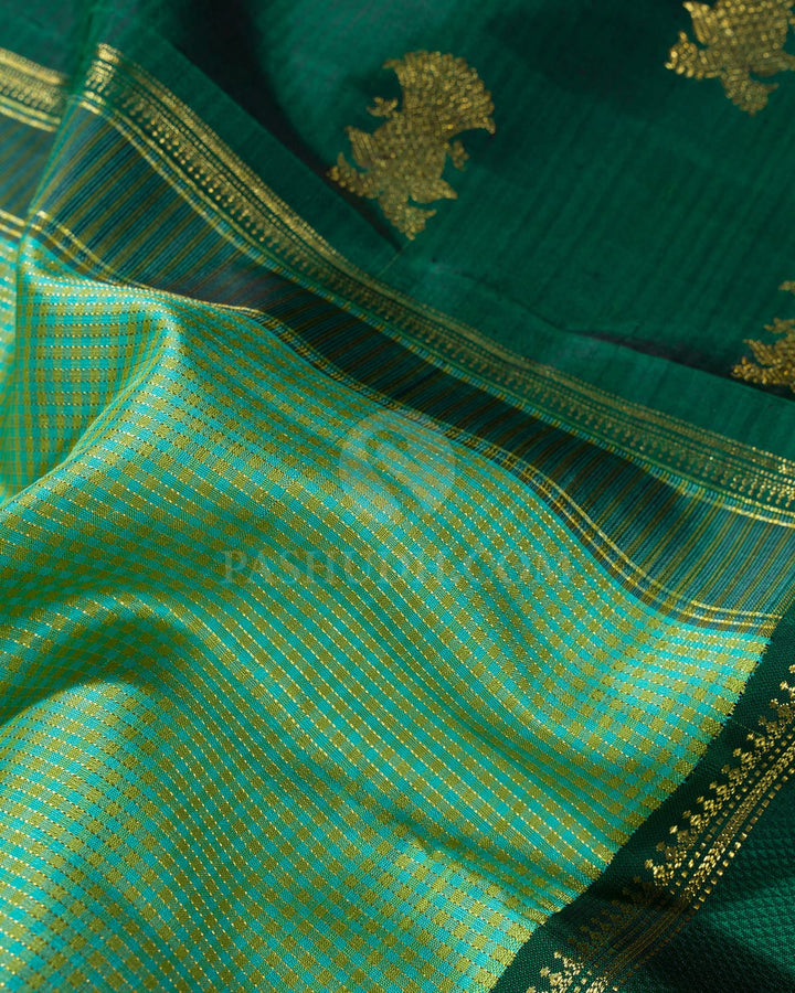 Parrot Green Kanjivaram Silk Saree-S1813(A)