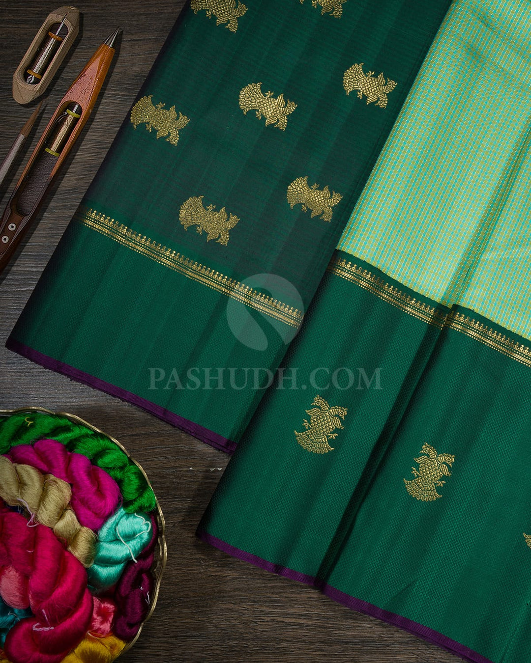 Parrot Green Kanjivaram Silk Saree-S1813(A)