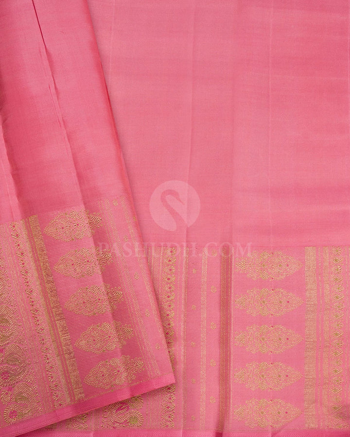 Raspberry Pink Meenakari Border Kanjivaram Silk Saree-S1800(A)