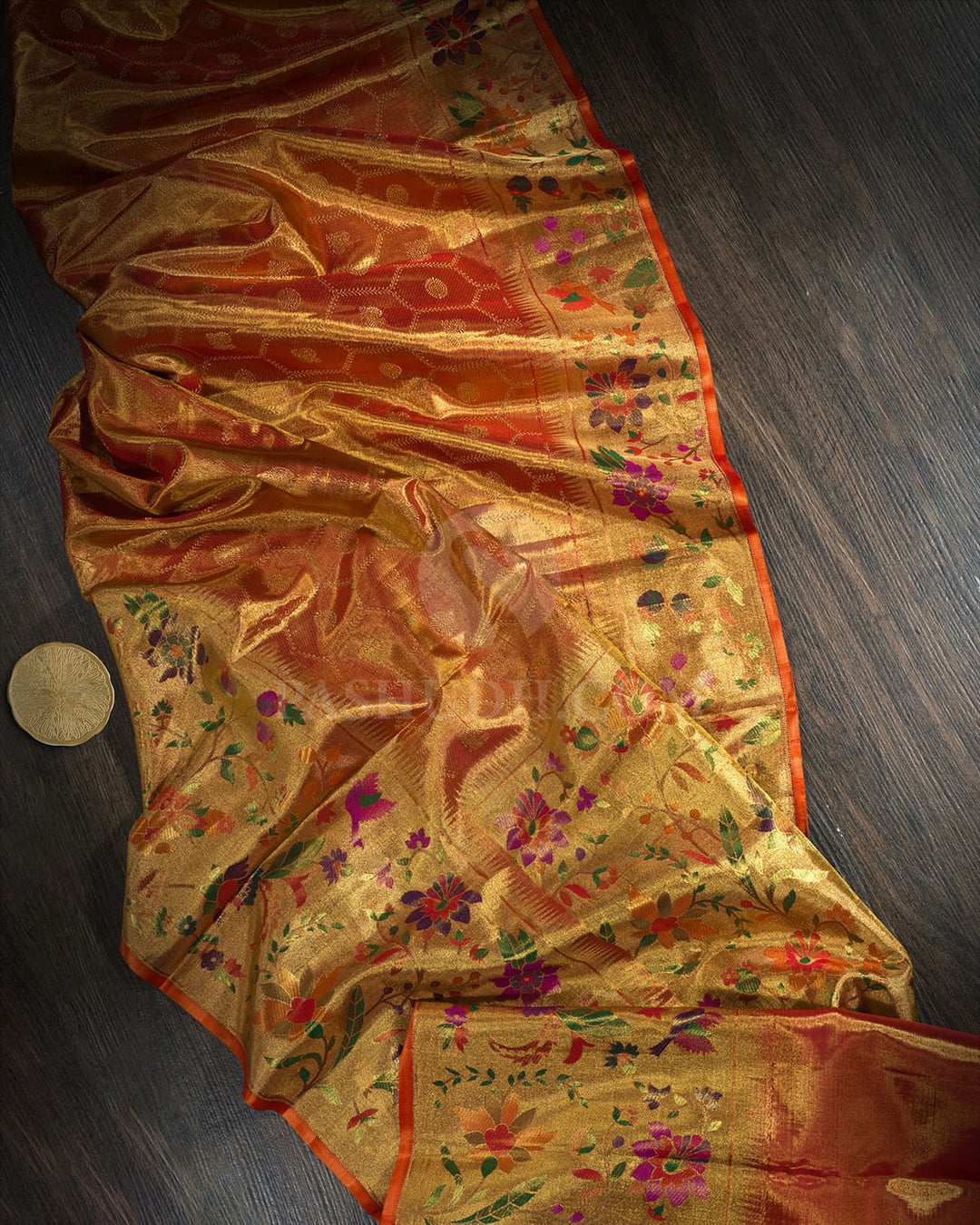 Red Tissue Kanjivaram Silk Saree-S1822(A)