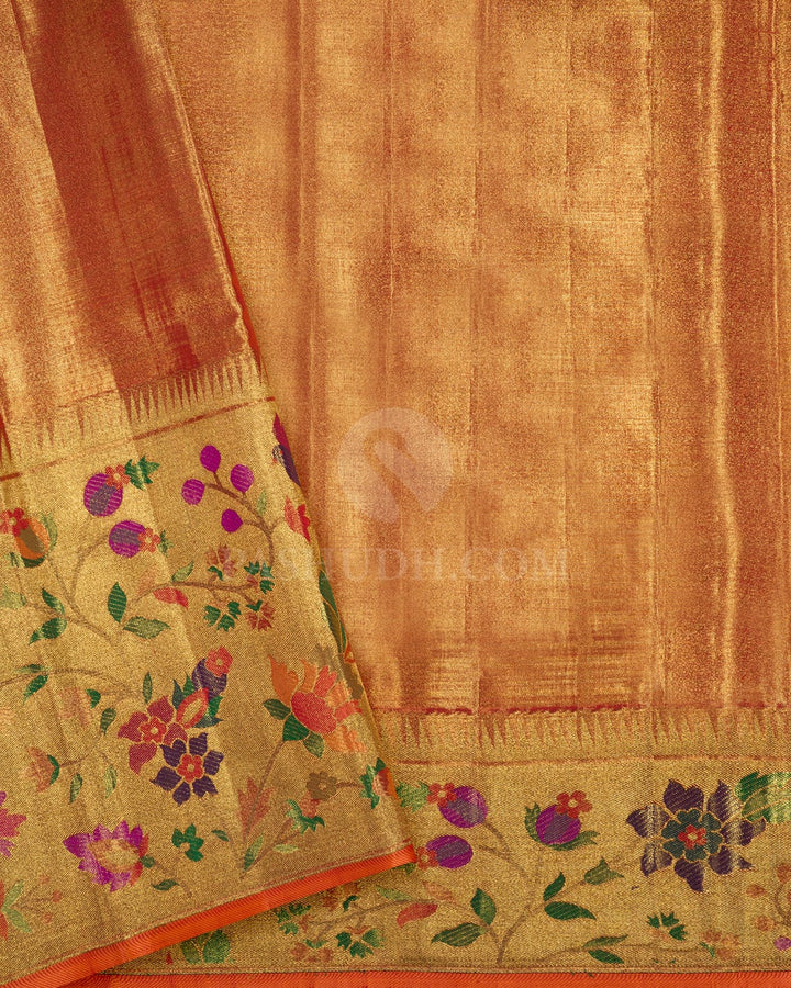 Red Tissue Kanjivaram Silk Saree-S1822(A)