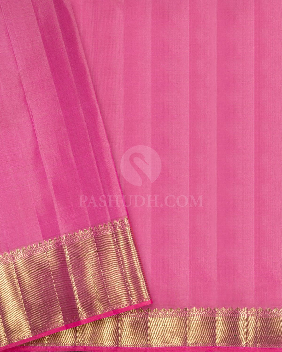 Baby Pink Pure Zari Traditional Kanjivaram Silk Saree-P230(A)