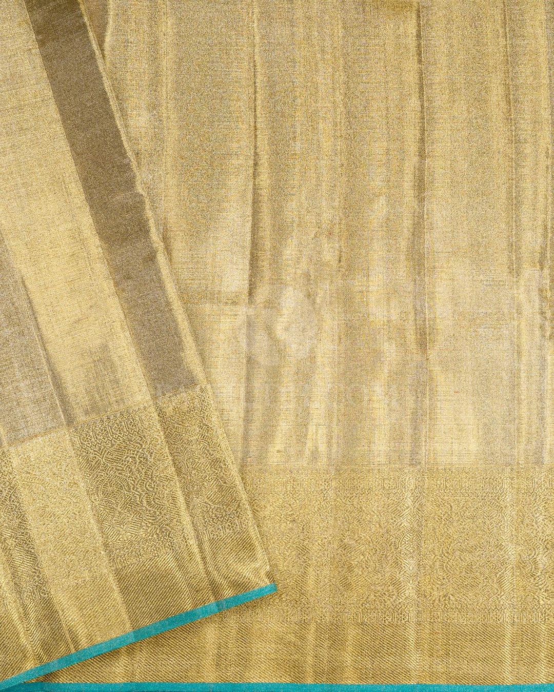 Sea Green Zari Tissue Kanjivaram Silk Saree-S1814(A)