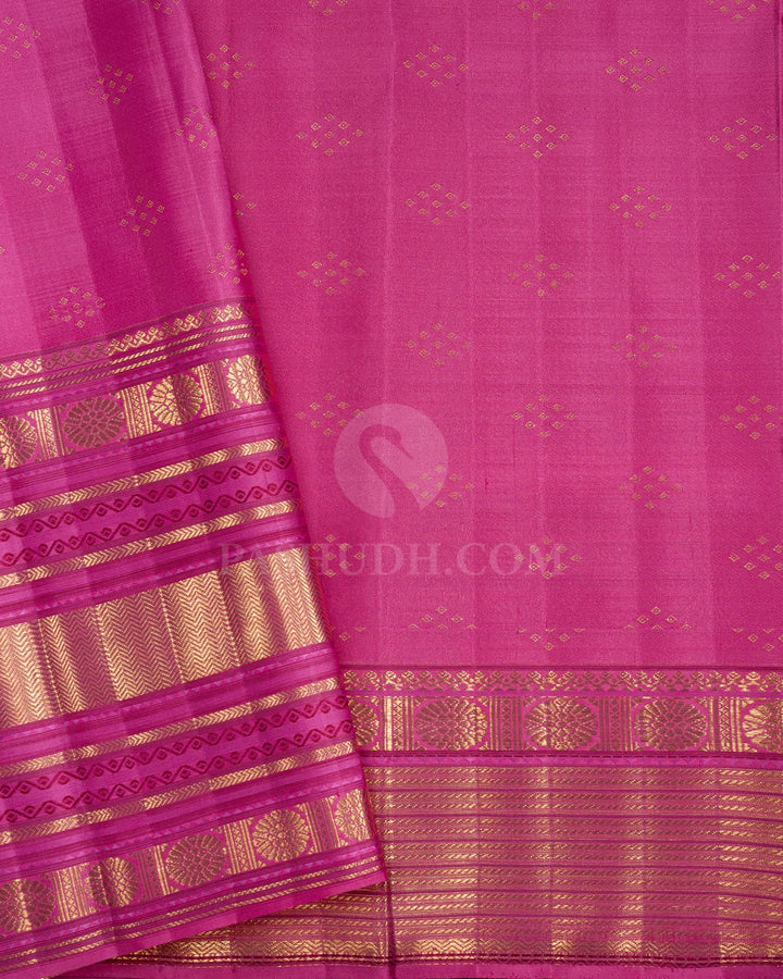 Multicolored Checked Kanjivaram Silk Saree-D690(D)