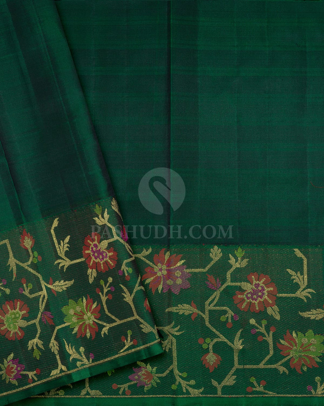 Multicolored Pure Zari Paithani Kanjivaram Silk Saree-P197(C)