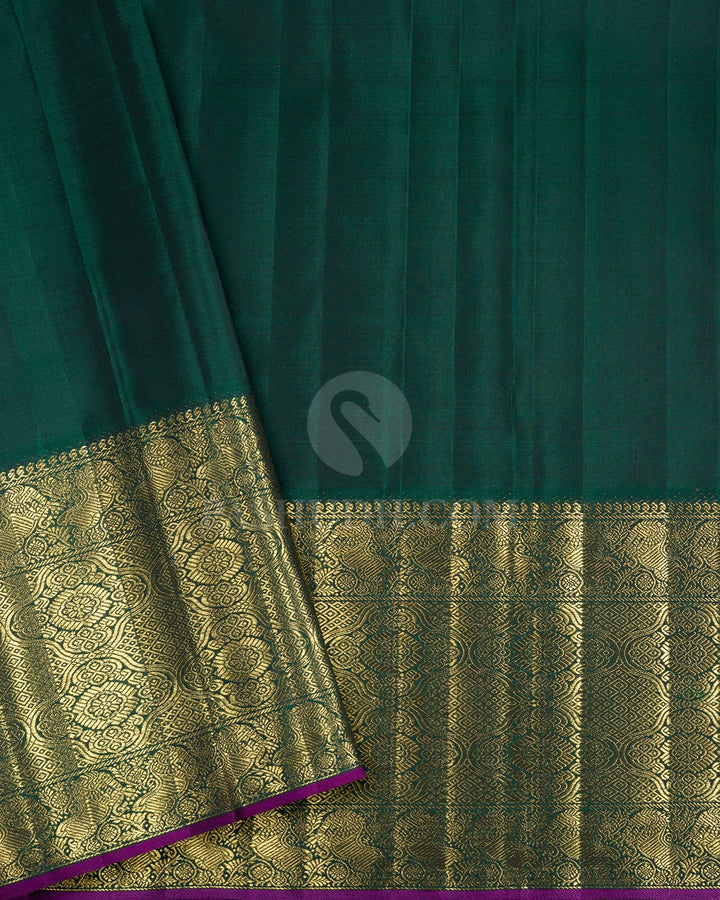 Rani Pink Pure Zari Traditional Kanjivaram Silk Saree-P228(A)