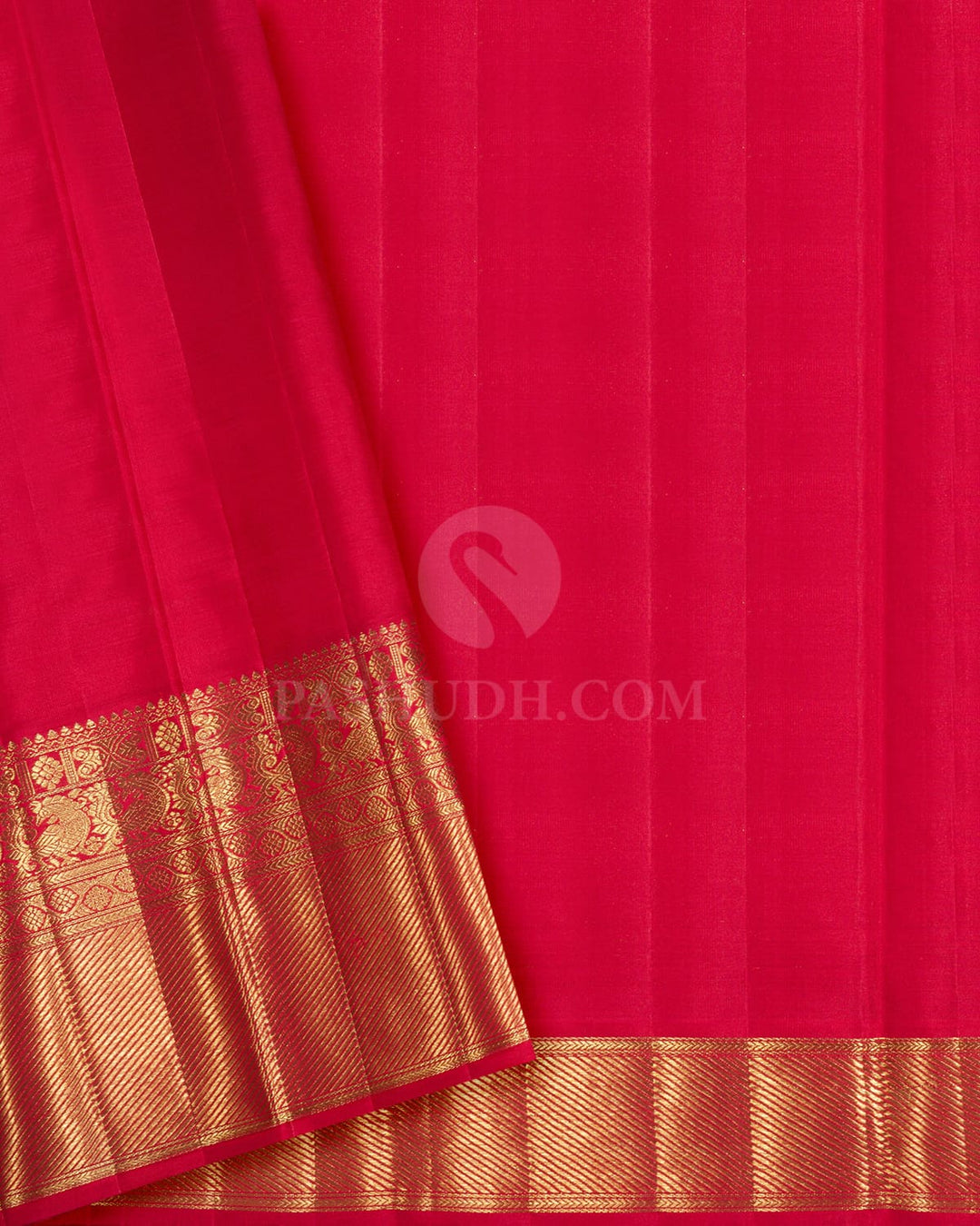Red Pure Zari Bridal Kanjivaram Silk Saree-P229(A)