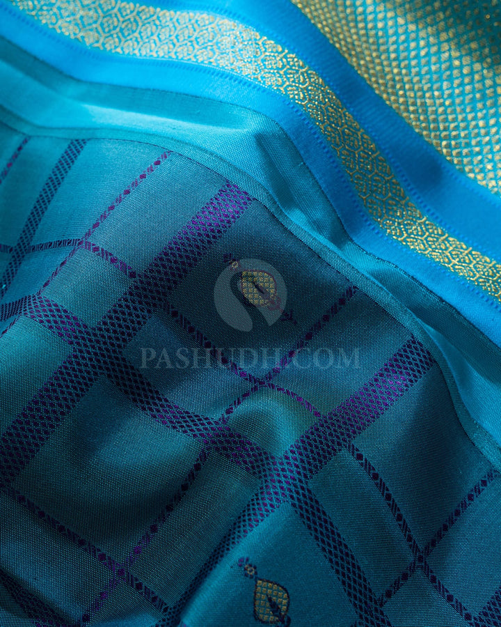 Navy Blue Kanjivaram Silk Saree-D711(B)