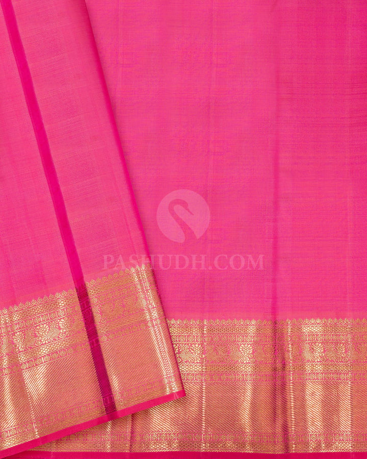 Reddish Pink Kanjivaram Silk Saree-S1816(B)