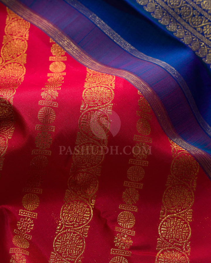 Kumkum Red Traditional Kanjivaram Silk Saree-SP465