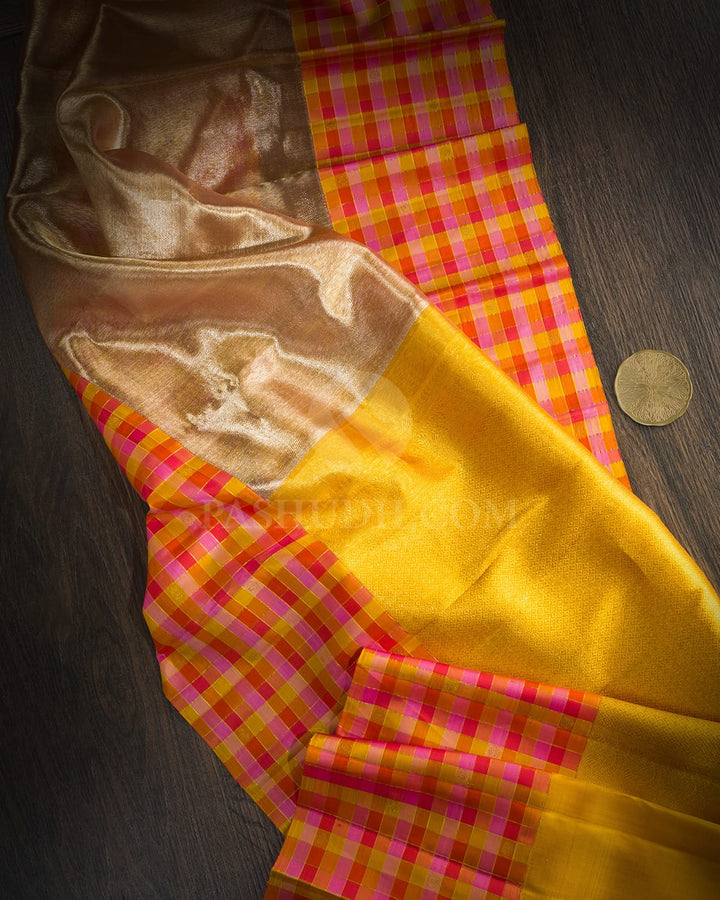 Mauve Organza Shimmer Kanjivaram Silk Saree-S1780(B)