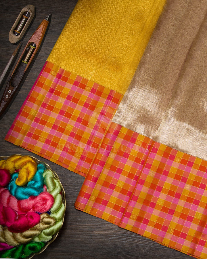 Mauve Organza Shimmer Kanjivaram Silk Saree-S1780(B)