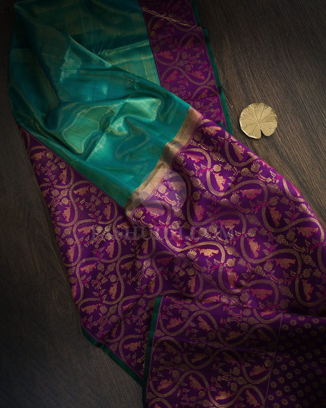 Dual Shaded Green Kanjivaram Silk Saree-S1807(B)