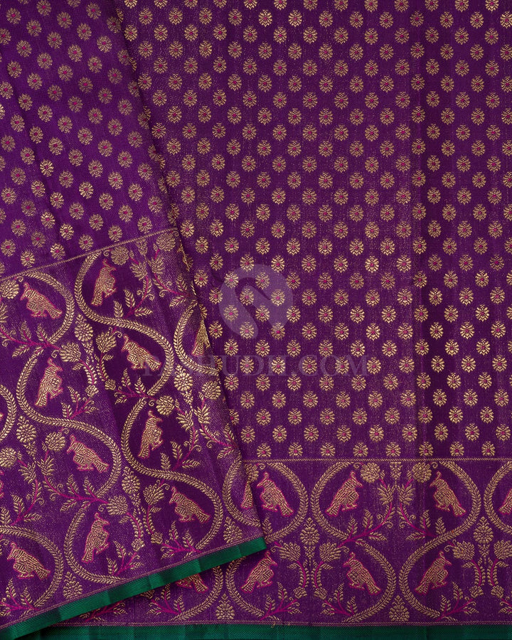 Dual Shaded Green Kanjivaram Silk Saree-S1807(B)