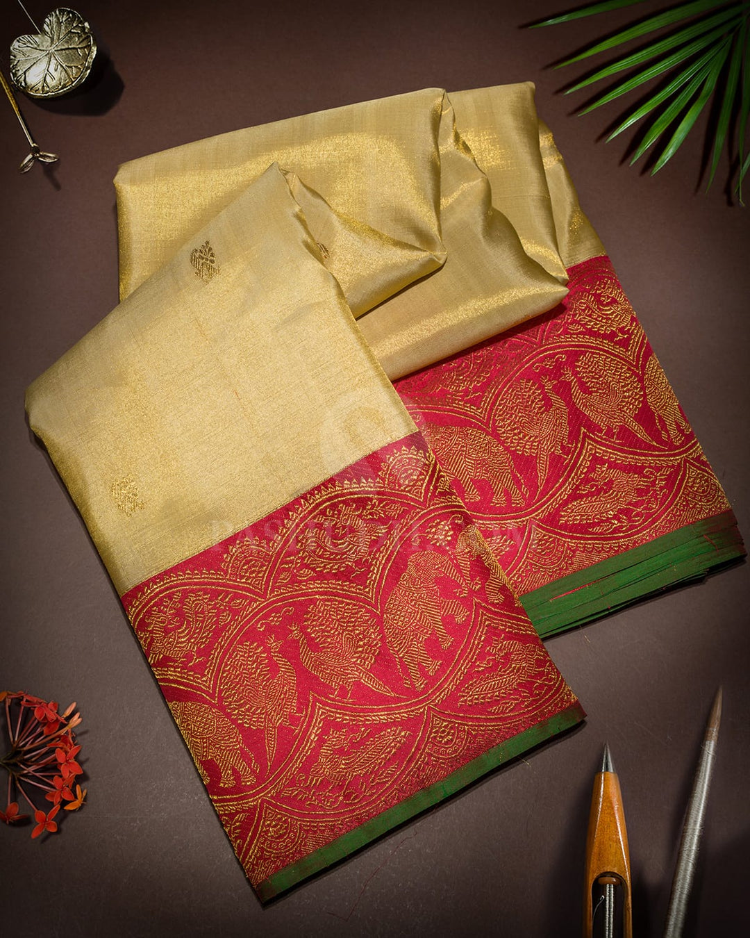 Golden Silk Shimmer Kanjivaram Silk Saree-S1514(C)